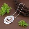 New dumb hollow geometric round long pendant, women's creative exaggeration irregular round long necklace