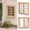 16 Felder Puppenhaus Fenster Modell Holz Quadratische Fenster Modell Miniatur Haus Dekor Für DIY Spielzeug