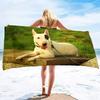 Bull Terrier Print Large Beach Towel for Bath Travel Outdoors Lightweight Soft Towels Super Absorbent Sandproof Quick Dry Towel