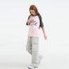 Mongtemore Girls' 2026 Summer Color-Block Print T-Shirt