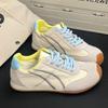 Women's New Leather Color Matching Versatile Sports Shoes Flat Bottom Light Casual Board Shoes