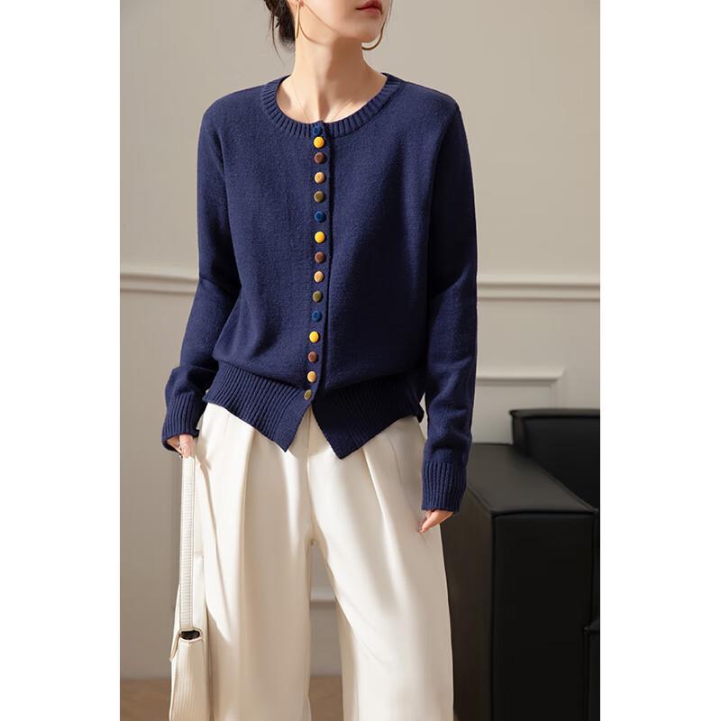 Lanzhi Women's Single-Breasted Knitted Cardigan Sweater MZL12