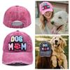 New Dog Mom Embroidered Adjustable Baseball Cap Women Washed Patch Snapback Casual Dad Hat Outdoor Cotton Hip Hop Trucker Caps