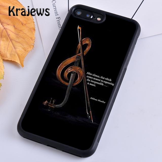 Krajews Wooden Violins Bow Music Phone Case Cover For iPhone 17 Air 16 15 14 Plus 11 12 13 Pro Max Plus Coque Fundas