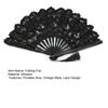 Yousheng Vintage Lace Folding Fan with Tassel Wedding Party Bride Hand Held Fan Portable Summer Fan Decoration Dance Performance Props Party