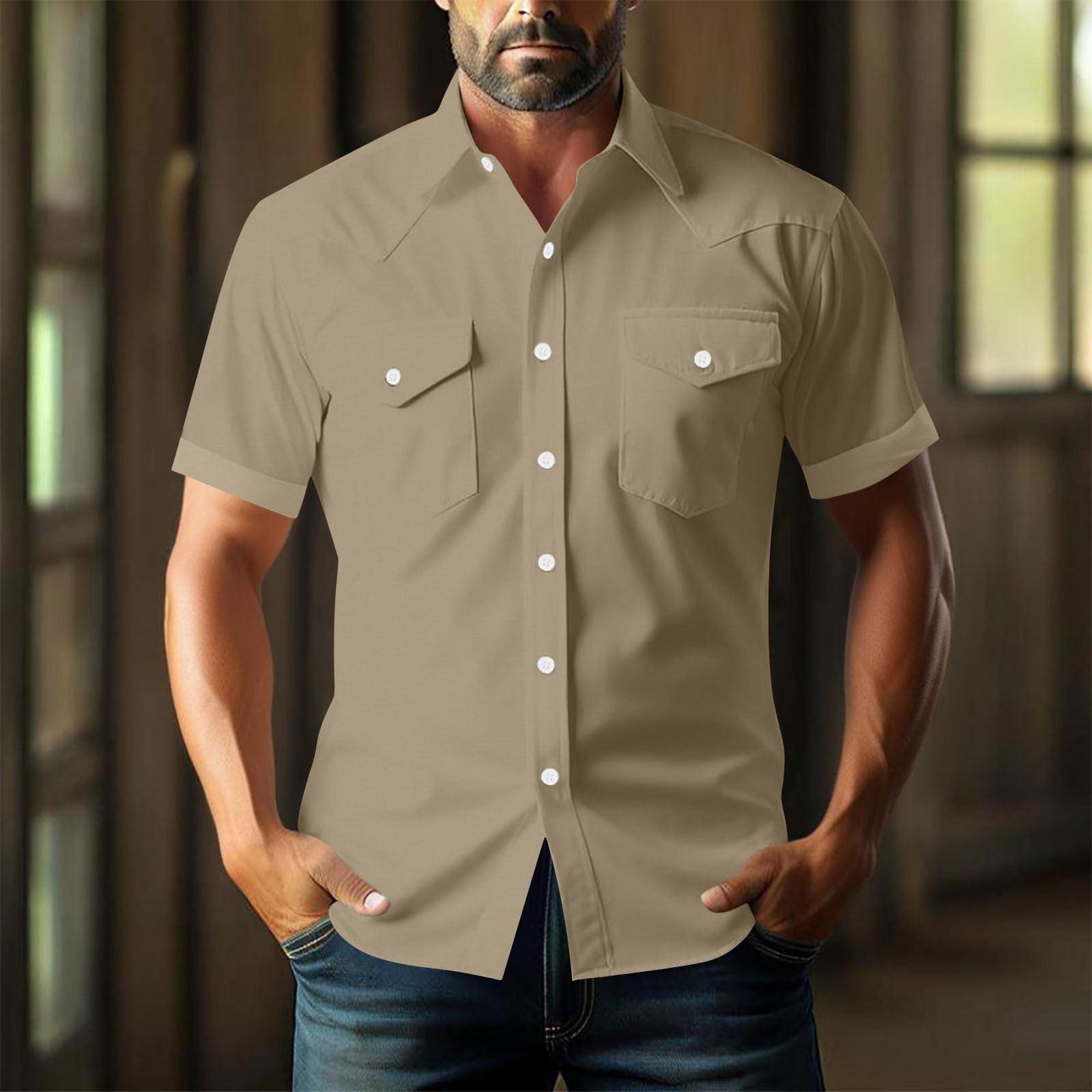 

Мужская свободная классическая рубашка с лацканами и несколькими карманами, промышленная рабочая рубашка-топ XL