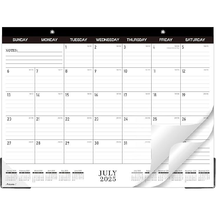 Desk Calendar 2025 - JAN. 2025 - DEC. 2025, 12 Monthly Calendar 2025,17" X 22", 2025 Large Desk Calendar with Thick Paper, Calendar with Corner