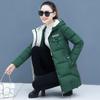 Winter Frauen Parkas Casual Mit Kapuze Jacke Herbst Warme Brief Drucken Lange Weibliche Mantel Zipper Oberbekleidung