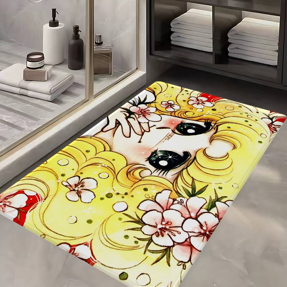 Cartoon Women's Candy Candy Bathroom Mat Anti-slip Absorb Water Long Strip Cushion Bedroon Mat Welcome Doormat