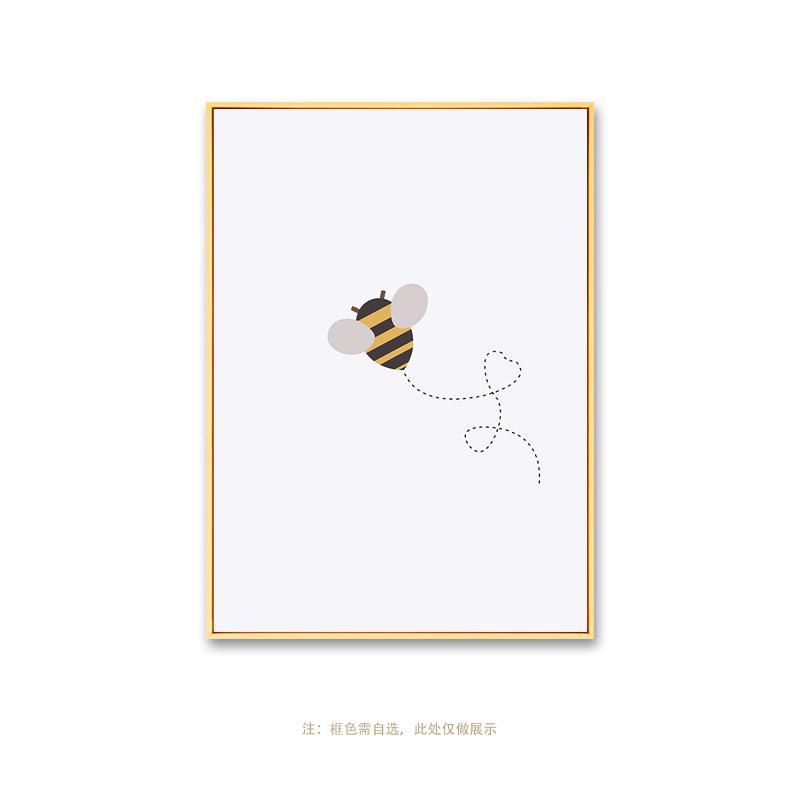 

Желтая мультяшная пчела, мед, холст, картина, настенное искусство, современные милые постеры и принты для детской комнаты, детский сад, декор для гостиной 21x30cm No Framed