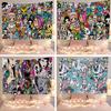 Japão Tokidokis Tapeçaria de Parede Grande Estampada Pendurada Tapetes de Parede Hippie Tarot Arte para Dormitório Decoração de Casa