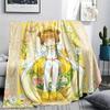 Cardcaptor Sakura Flannel Blanket Warm Cozy Style Print Comfortable for Daily Picnic Sofa Bedroom Chair.-TING