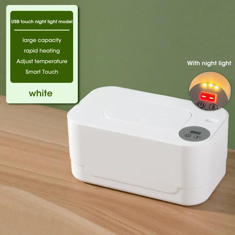 Portable Baby Wet Wipe Heater Baby Wipe Heater with LED Display Wipe Heater Wipe Heating Box USB Charging Temperature Regulation