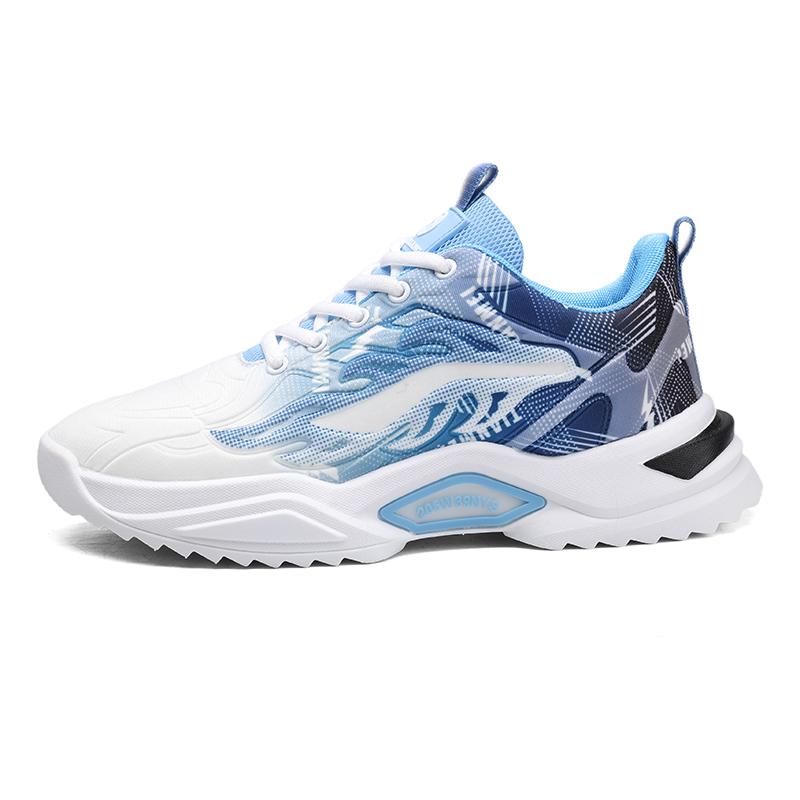 Men's Casual Sneaker Thick Bottom Trendy Black Lace Up Shoe Breathable Sneakers Platform Running Shoes Sport Light Male