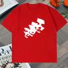 Summer Style Short-Sleeve T-Shirt with Face Print Loose Cotton Loose Trend Fashion Oversized Tee