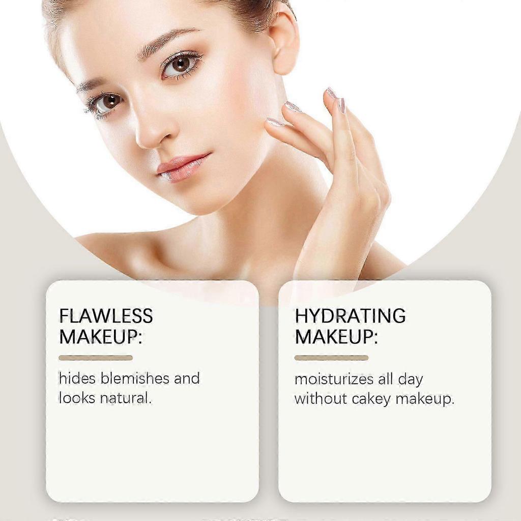 Natural Liquid Foundation for Oily Skin - Long-Lasting, Moisturizing Concealer with Hyaluronic Acid & Kelp Extract, Matte Finish, Lightweight & Easy t