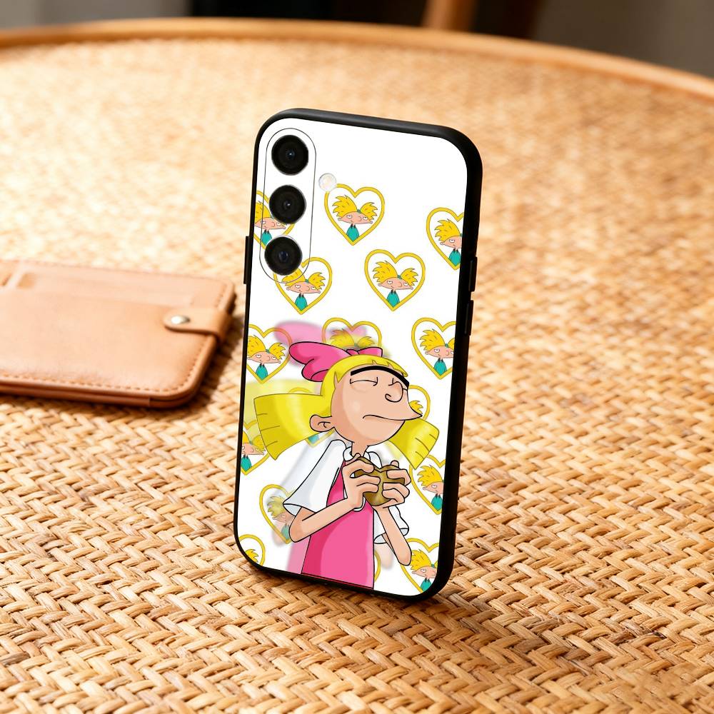 Hey A-Arnold H-Helga Phone Case For Samsung  A73,72,71,A52,51,40,41,A22,A32,31,A13, Soft Black Shell