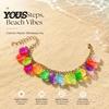 Boho Island Style Jewelry Ocean Charm Bracelet for Women, Colorful Scrolled Shell Adjustable Anklet Women Bracelet, Summer Beach Holiday Vacation