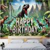 2D Dinosaurier Geburtstag Hintergrund Banner - Kinder Dschungel Party Foto Hintergrund