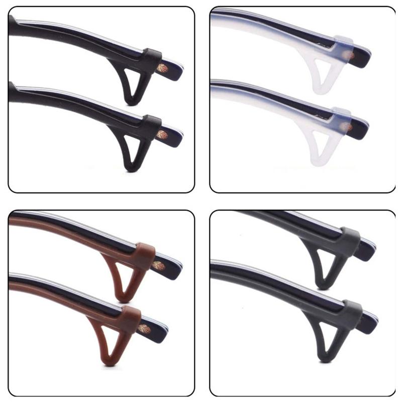 5pcs Glasses Anti-slip Silicone Cover For Glasses Sleeve Eye Frame Leg Drag Fixed Ear Hook Bracket Anti-drop Artifact Glasse Acc