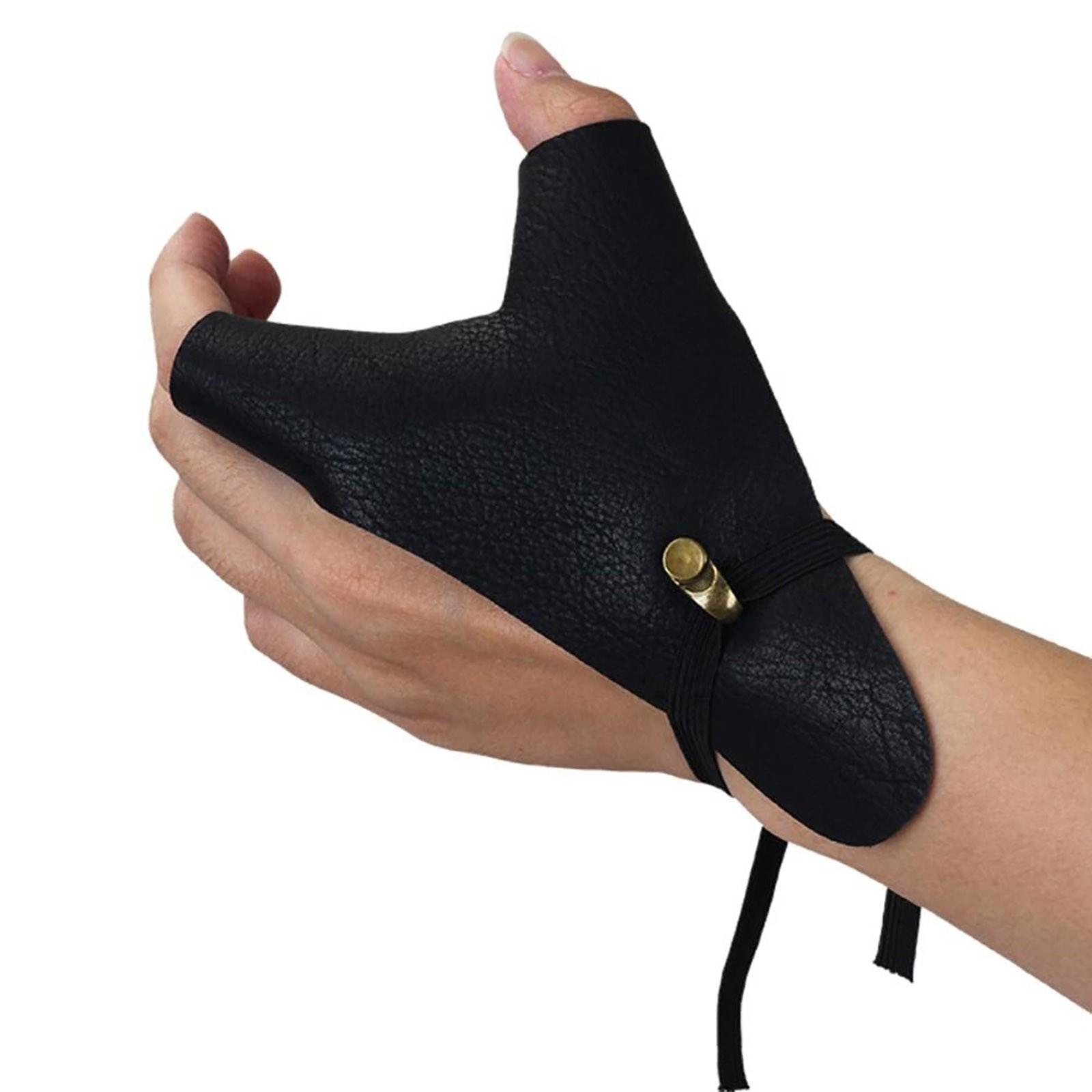 

Glove PU Leather Shooting Glove For Hand Guard Hand Clamp One Size чорний