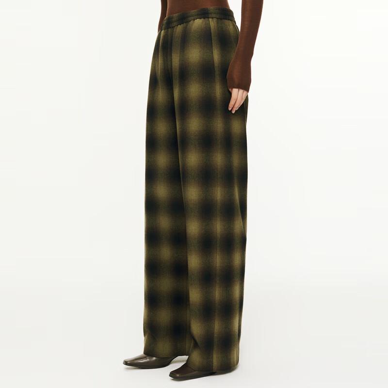 

JNBY Retro Plaid Wide-Leg Casual Pants XS