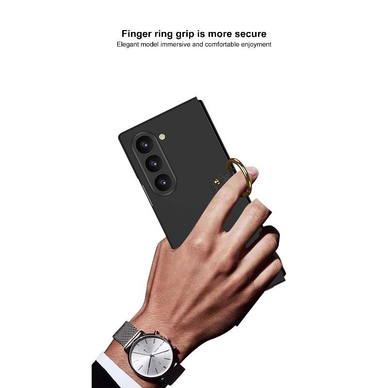 Ultra Thine Hard PC Phone Cover for Samsung Galaxy Z Fold 6 5 4 Case with Ring Holder