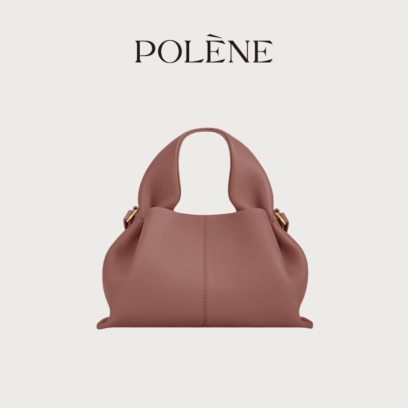 Polene Cloud Bag Dumpling: Genuine Leather Single Shoulder Crossbody Handbag. In Stock.