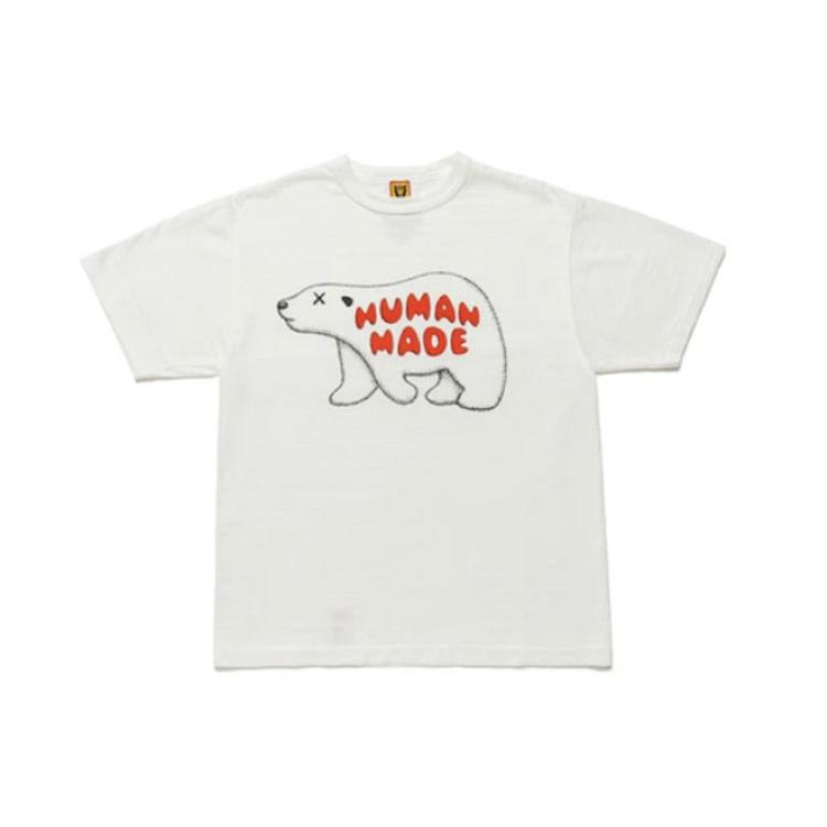 HUMAN MADE X KAWS HUMAN MADE X KAWS T Shirts Unisex White Crew Neck Moderate Straight Fit XX22TE009