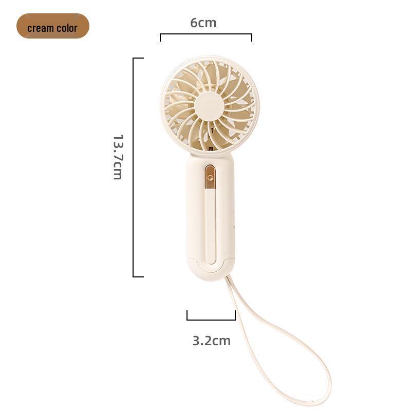 Rechargeable Mini Handheld Fan with USB and Lanyard - Portable for Dormitory or Outdoor Use