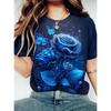Women's T Shirt Tee Rose Floral Casual Holiday Print Short Sleeve Fashion Crew