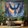 Blue Phoenix Theme Digital printing polyester wall tapestry suitable for use in living rooms bedrooms offices bars party