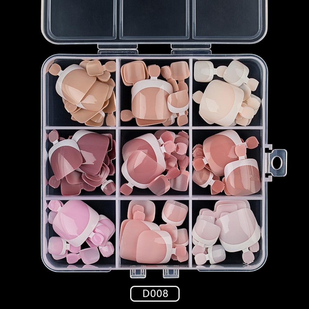 

108 шт. Миндалевидные ногти-гробики, накладные ногти смешанных цветов, пресс-он, новый французский накладной ноготь, сделай сам D008