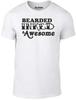 Bearded, Inked and Awesome T-Shirt - GIFT TATTOO PRESENT SKIN HAIR TATTOOS