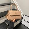 Fashion Texture Niche Bag Women's New Popular Hand Carry Small Square Bag New Trend Solid Color Versatile Messenger Bag