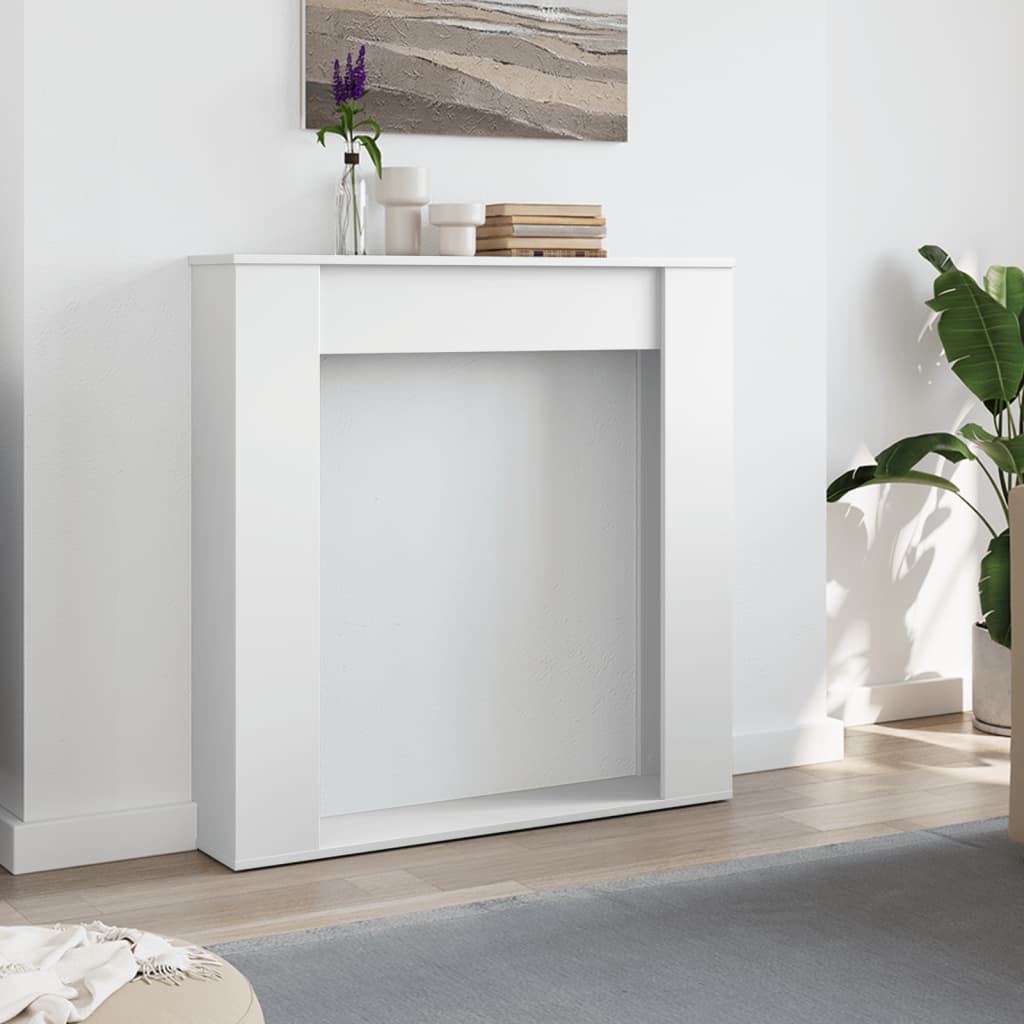 Vidaxl Obudowa Kominka, Biała, 100X20X100 Cm, Materiał Drewnopochodny