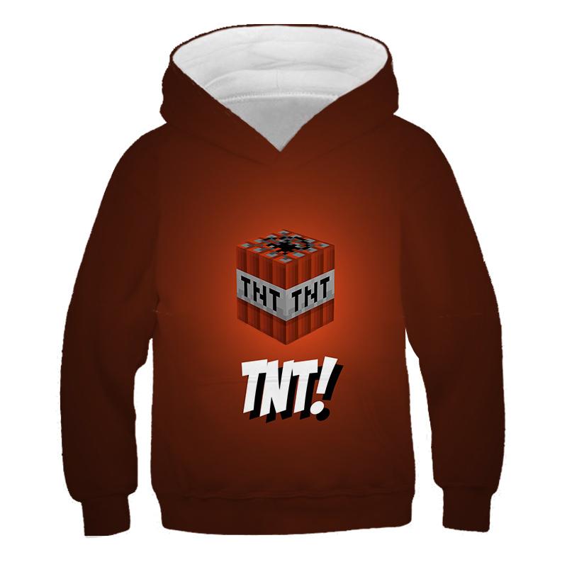 2025 Nové Minecraft Pop Mikiny Dětské T Mikina Kawaii Zombie Kreslené Chlapecké a Dívčí Topy Oblečení 4 5 6 7 8 9-14 Let