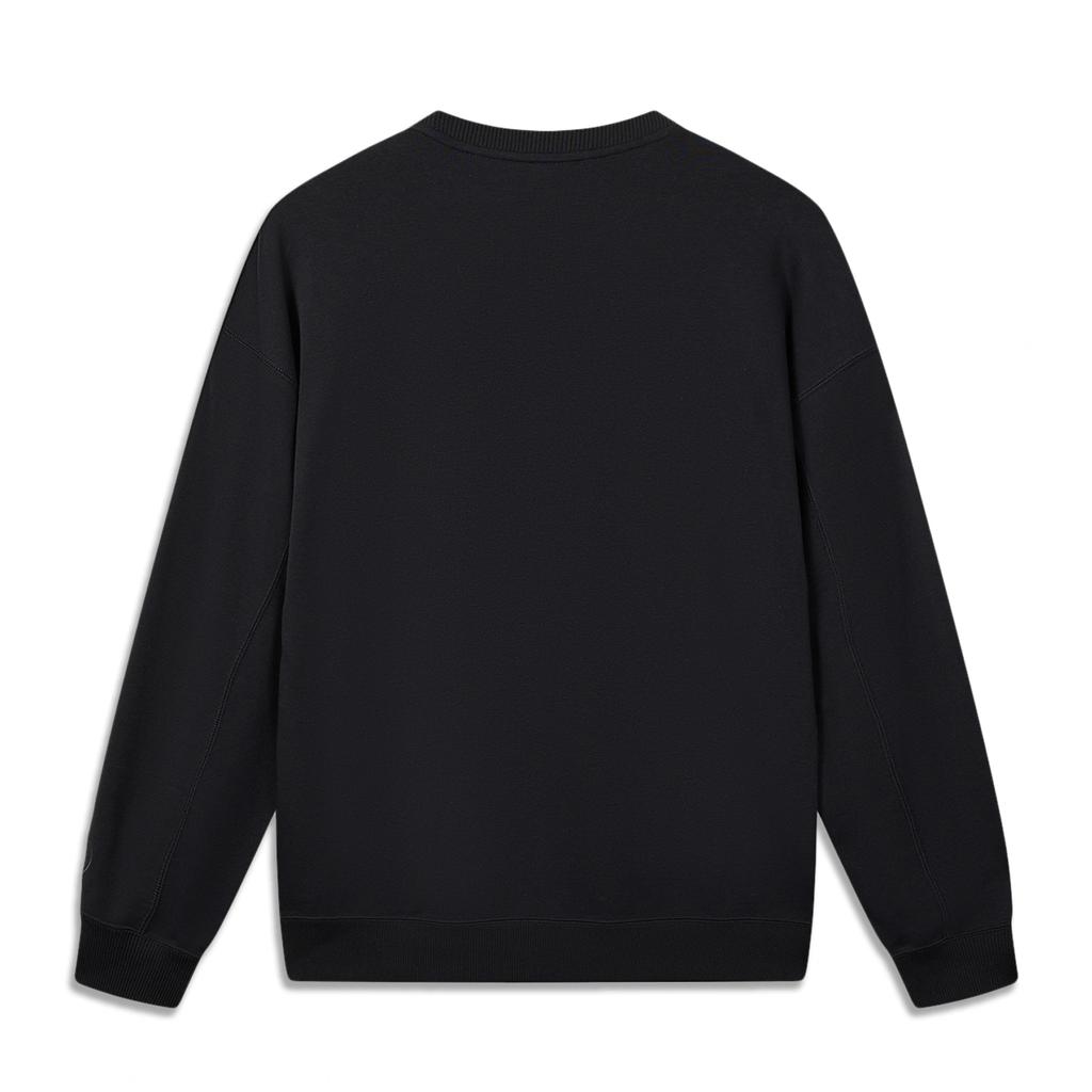 Li Ning Wade Solid Color Long Sleeve Crew Neck Breathable Sweatshirt Men sweatshirt AWDW291-1