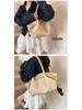 Women's Retro Pleated Shoulder Tote - Large Capacity, Autumn/Winter 2025 Design
