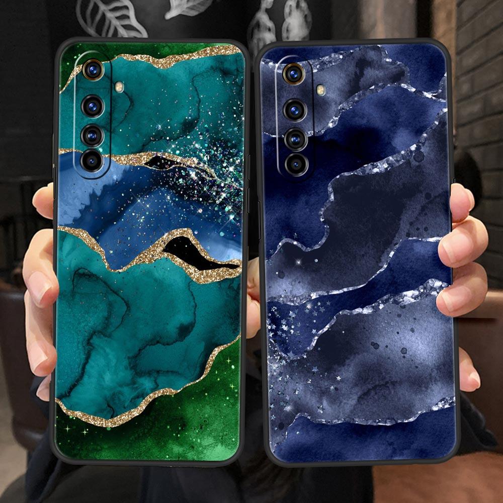 

Радужный блестящий агатовый мраморный чехол для Realme GT Neo 2 3, чехол для телефона Realme 9 8 5G 7 6 GT2 Pro Plus 9i 8i C21Y C3 C11 C25 C35, чехол