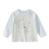 DAVE & BELLA Girls' Printed Long-Sleeved Cotton Tee