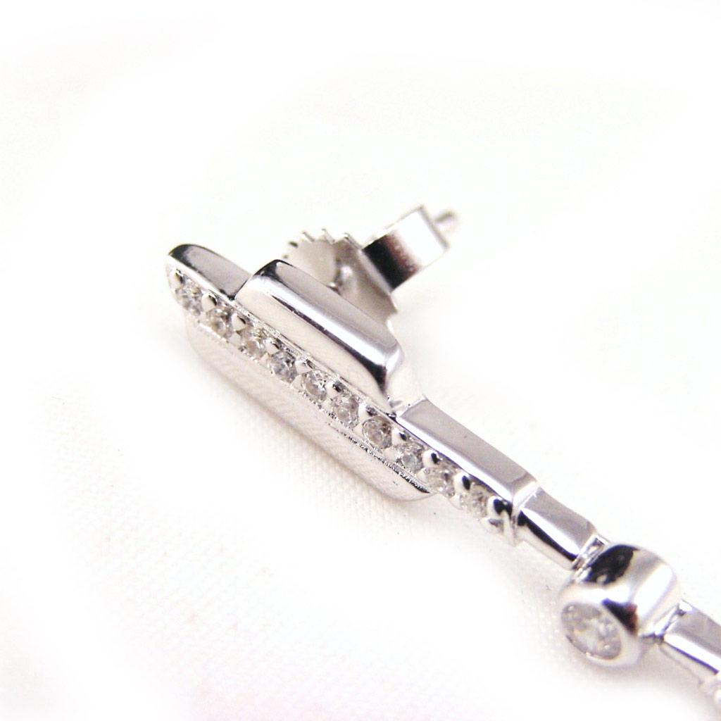 Altesse [F5854] - 'Scarlett' Weiße Silberohrringe