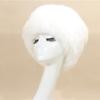 Imitation fox fur round flat top imitation fur hat thickened autumn and winter fluff Russian Mongolian hat thermal ear protection hat