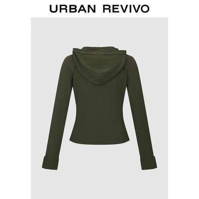 UR 2025 Autumn Women's Hooded Outdoor Casual Zip Jacket