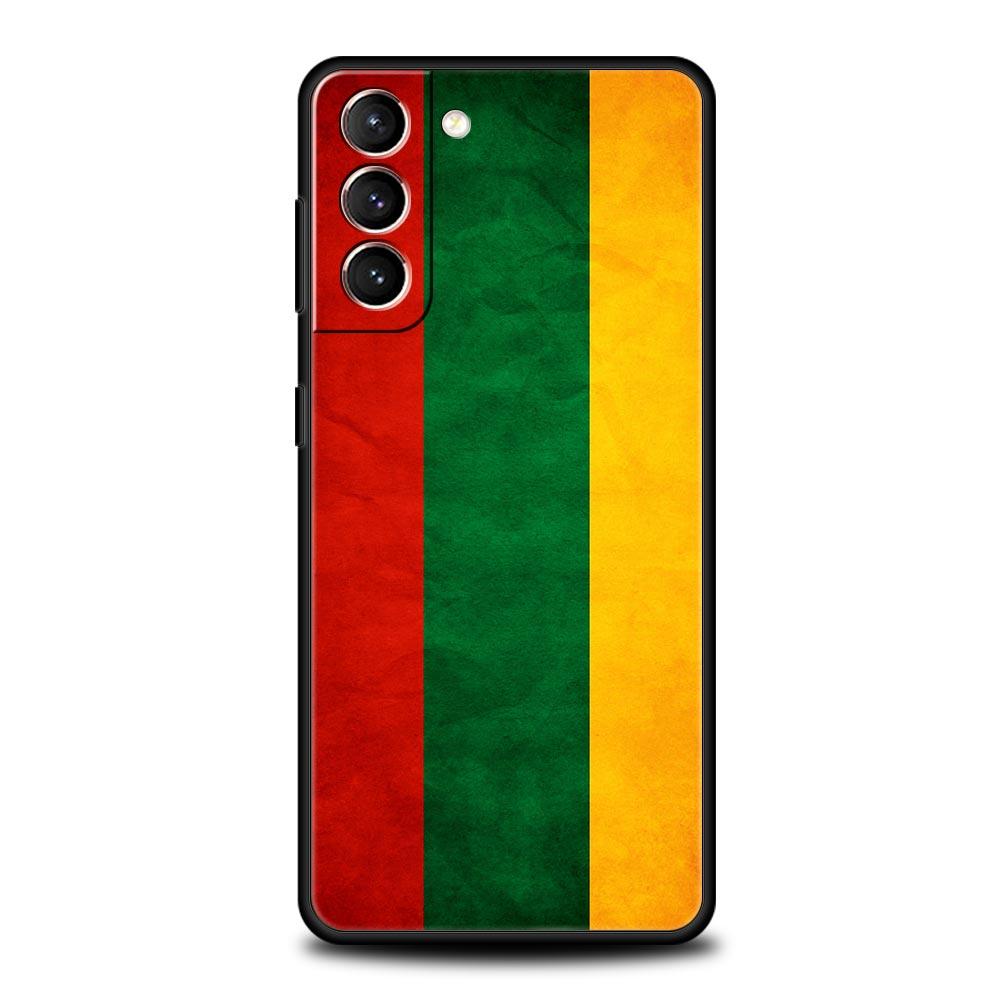 Phone Case For Samsung Galaxy S24 S23 S22 Ultra S20 S21 FE 5G S10 S9 Plus S10E S8 S7 Edge Silicone Cover Flag of Lithuania Flag