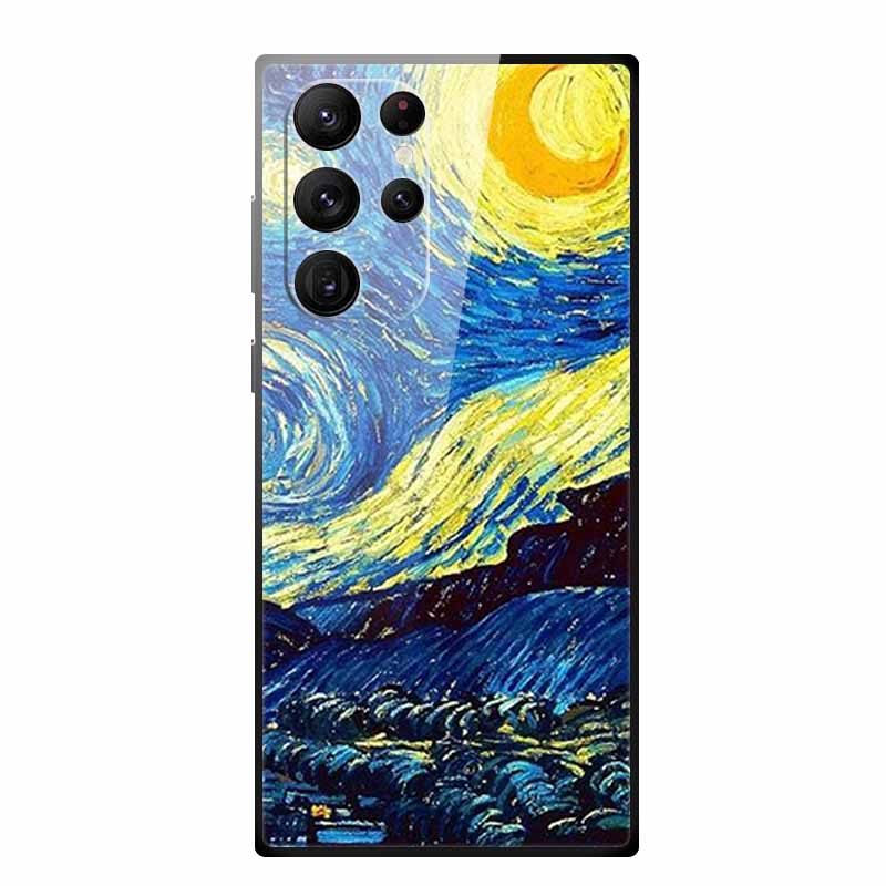 Gehärtetes Glas Case Für Samsung Galaxy S25 Ultra Case S 25 Ultra Hartes Rückseiten Cover Weicher Stoßfänger Für Samsung S23 S22 S24 Ultra Case