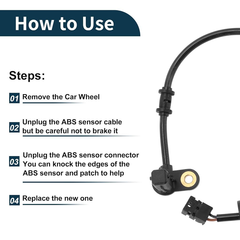 ABS Wheel Speed Sensor Rear Right ABS Sensor Anti-Lock Braking System Sensor No.1705401317 for Mercedes-Benz SLK230 1998-2004