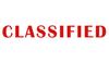Printtoo Classified Self Inking Rubber Stamp Pre-Inked Office Stamp- Home Office Business Stationery, Black- 42 x 9