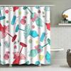 Colorful Sewing Pattern Shower Curtain With Pincushion And Needles Washable Fabric Waterproof Liner For Bathroom Decorations
