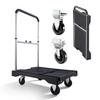 VEVOR Foldable Push Cart Dolly, 149.69 Kg Capacity, Folding Platform Truck with Swivel Wheels, Moving Platform Hand Truck Flatbed Cart